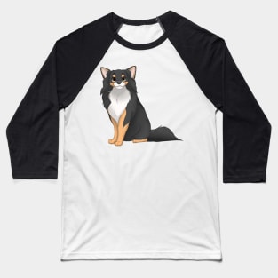 Black & Tan Longhaired Chihuahua Dog Baseball T-Shirt